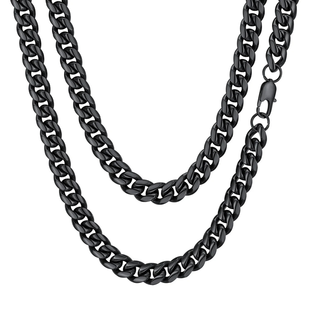 Mens Necklace Chains Stainless Steel Cuban Chain Necklace 24 Inch Jewelry Mens Gifts for Dad