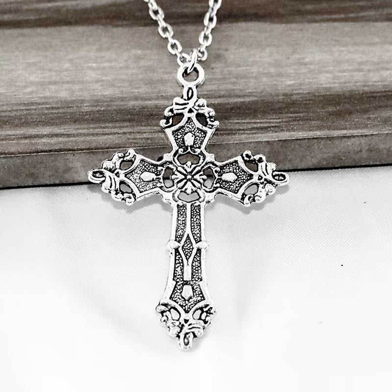 Vintage Crosses Pendant Necklace Goth Jewelry Accessories Gothic Grunge Chain Y2K Fashion Women Cheap Things Men