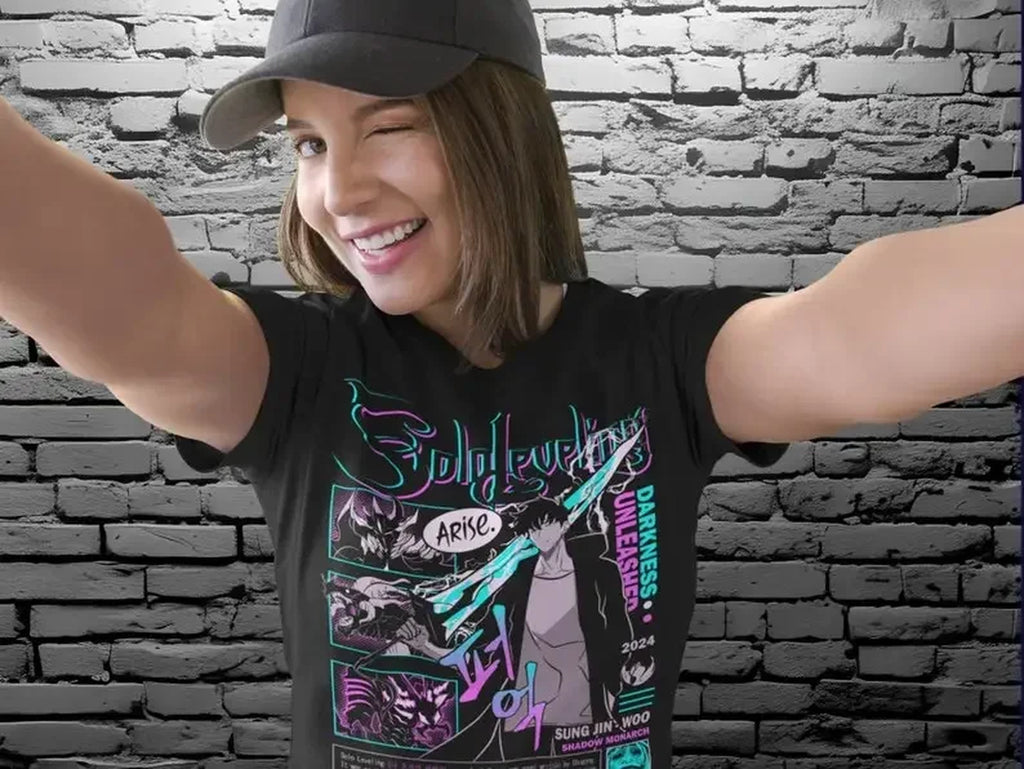 Solo Leveling Shirt, Sung Jin-Woo, Arise Igris Statue of God, Anime Shirt