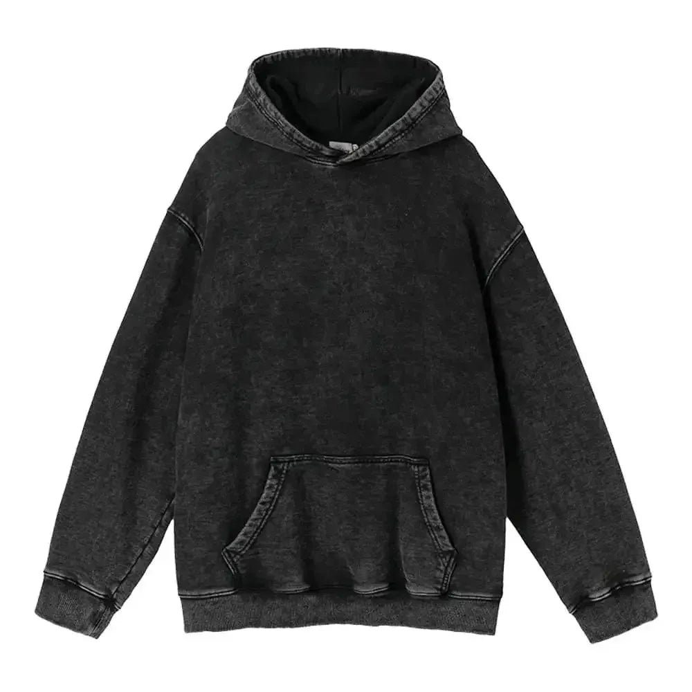 Vintage Faded Black Hoodie