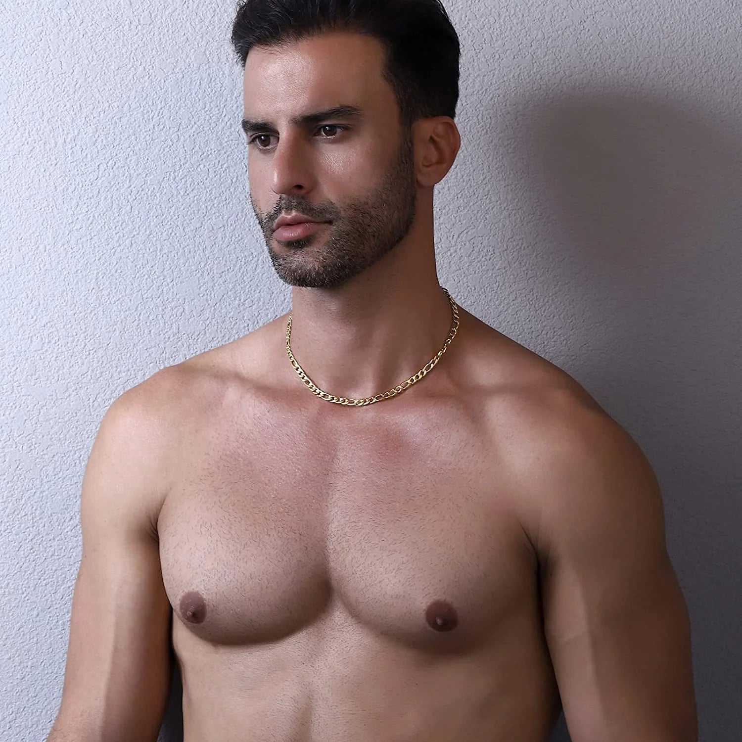 Layered Gold Cross Necklaces for Men Boys Stainless Steel Figaro Twist Rope Pendant Chain Necklaces Set Graduation Christian Religious Birthday Jewelry Gifts Ideas Dad Son Teen Teenage Kids