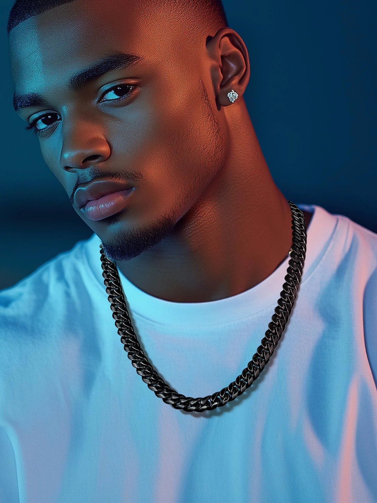 Mens Necklace Chains Stainless Steel Cuban Chain Necklace 24 Inch Jewelry Mens Gifts for Dad