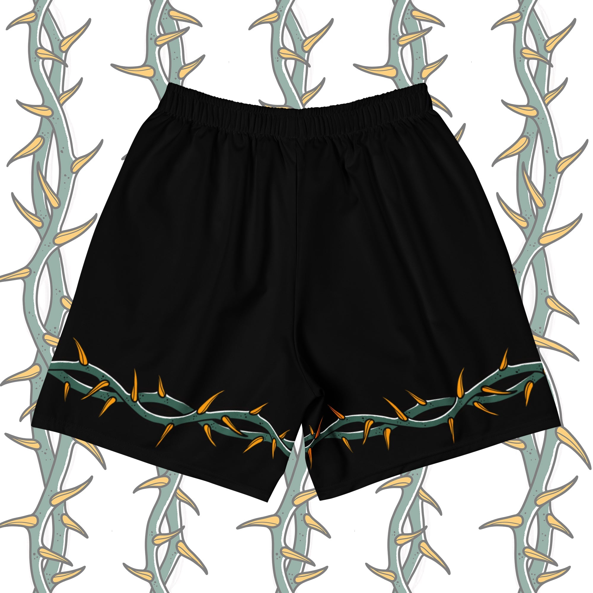 Ring of Thorns Men’s Gym Shorts – Tattoo-Inspired Activewear