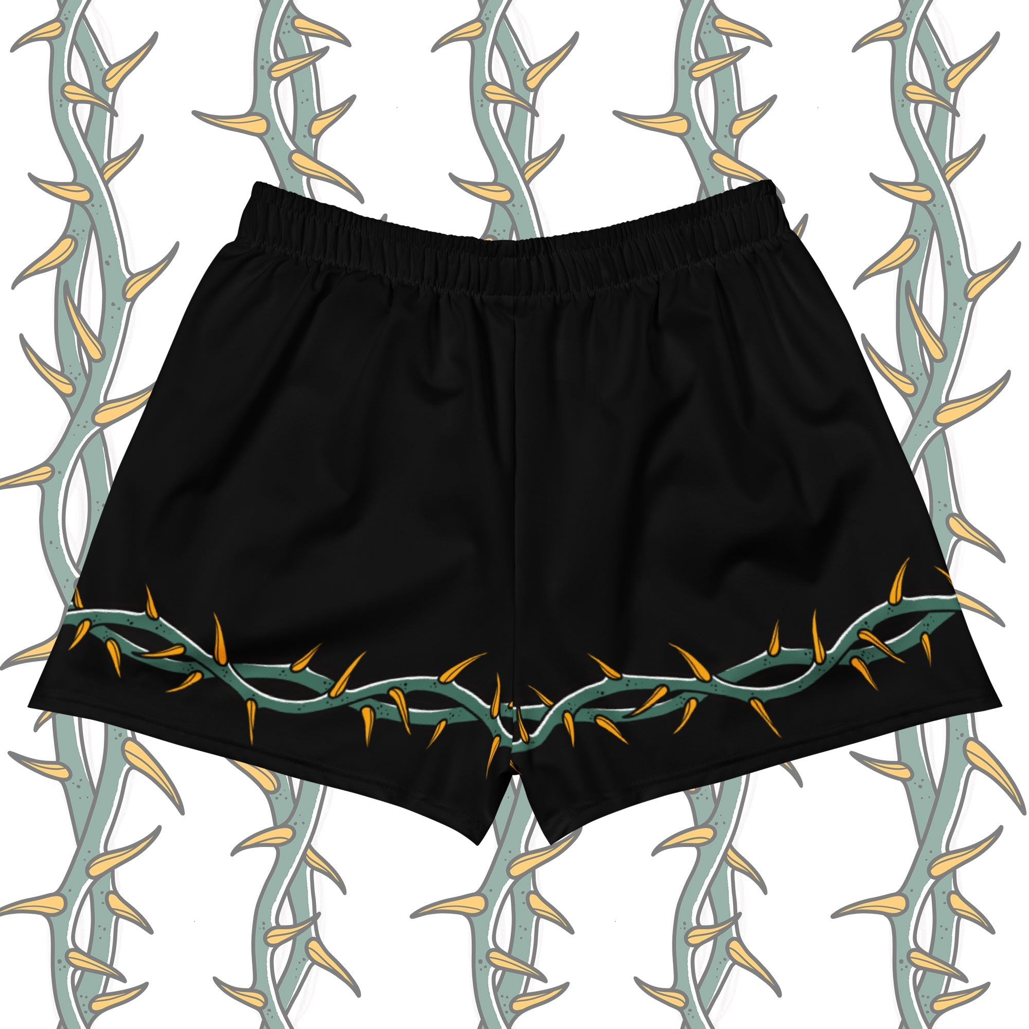 Ring of Thorns Women’s Gym Shorts – Tattoo-Inspired Activewear