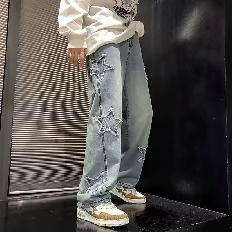 Star Embroidered Jeans