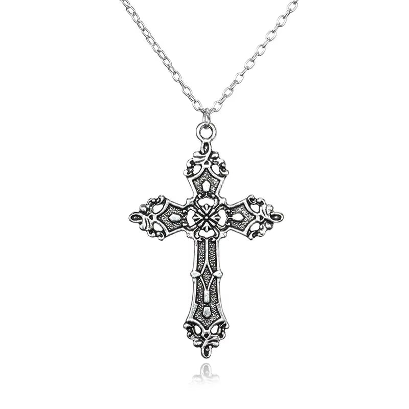 Vintage Crosses Pendant Necklace Goth Jewelry Accessories Gothic Grunge Chain Y2K Fashion Women Cheap Things Men