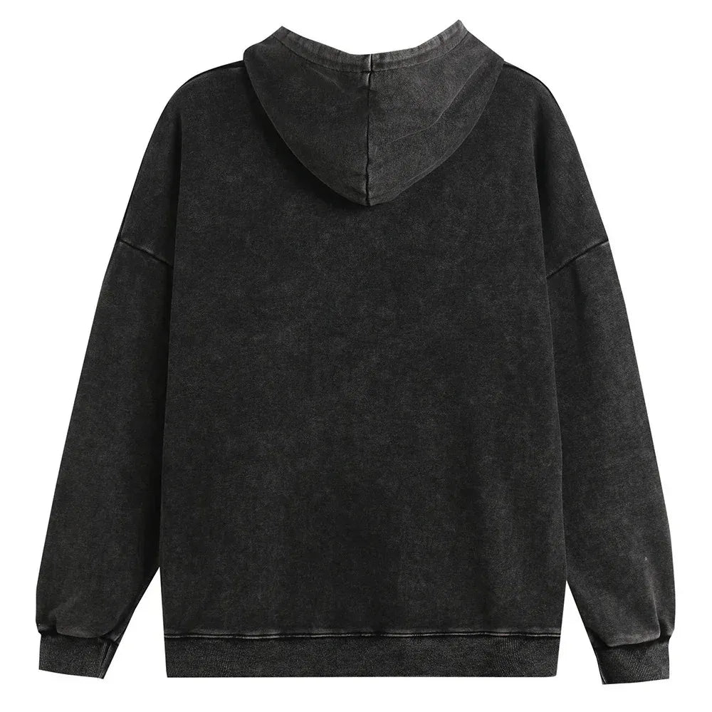 Vintage Faded Black Hoodie