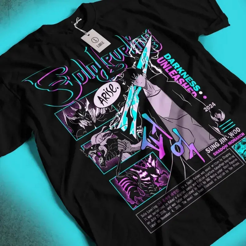 Solo Leveling Shirt, Sung Jin-Woo, Arise Igris Statue of God, Anime Shirt