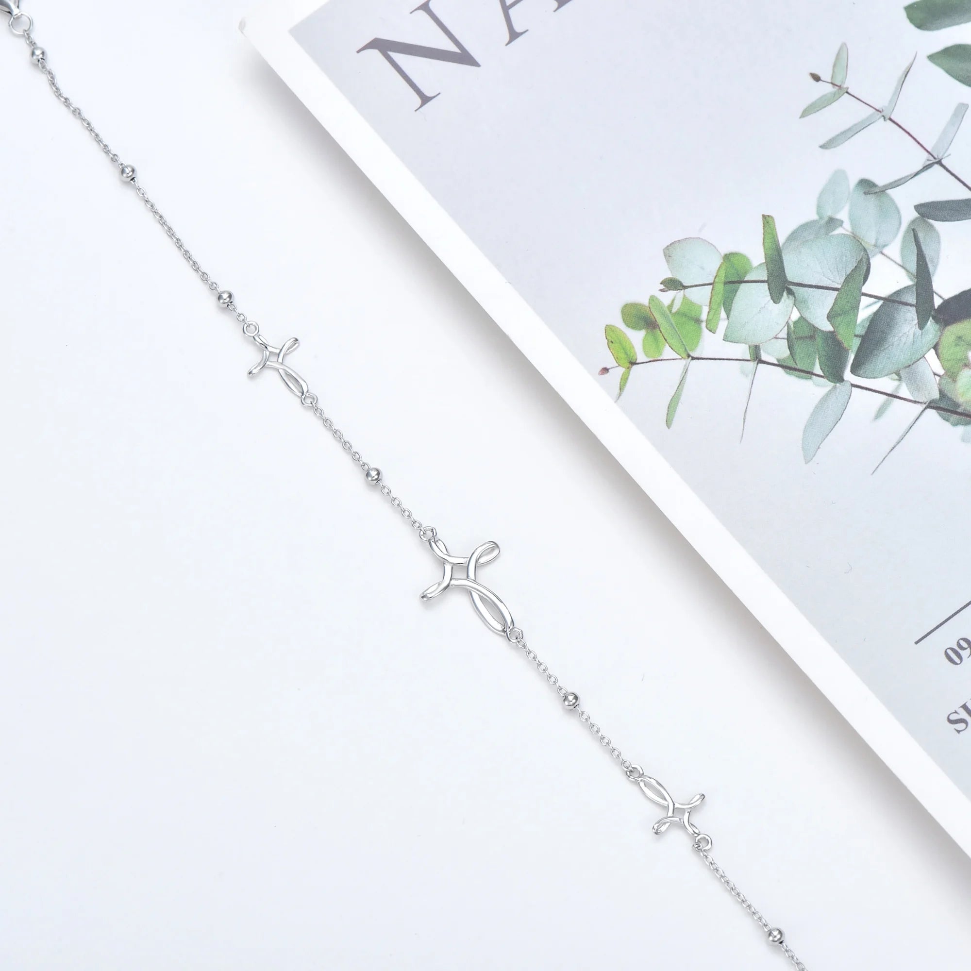 S925 Sterling Silver Cross Celtic Knot Ankle Bracelets Birthday Anniversary Mothers Day Christmas Gifts for Women