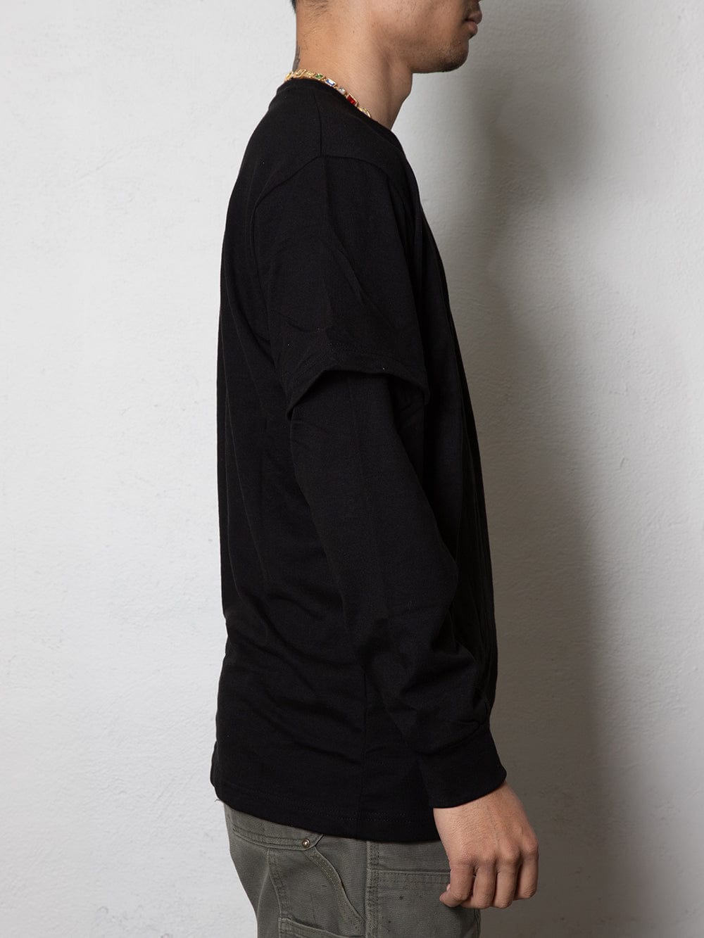 Reckless Double L/S Tee - Black